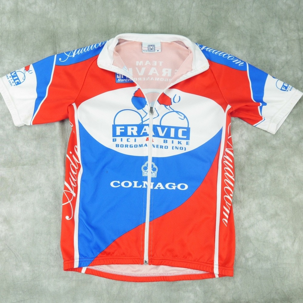 SMS Santini Cycling Jersey ITALIAN Front Zip RACE RAGLAN Size M (44/46)  8614